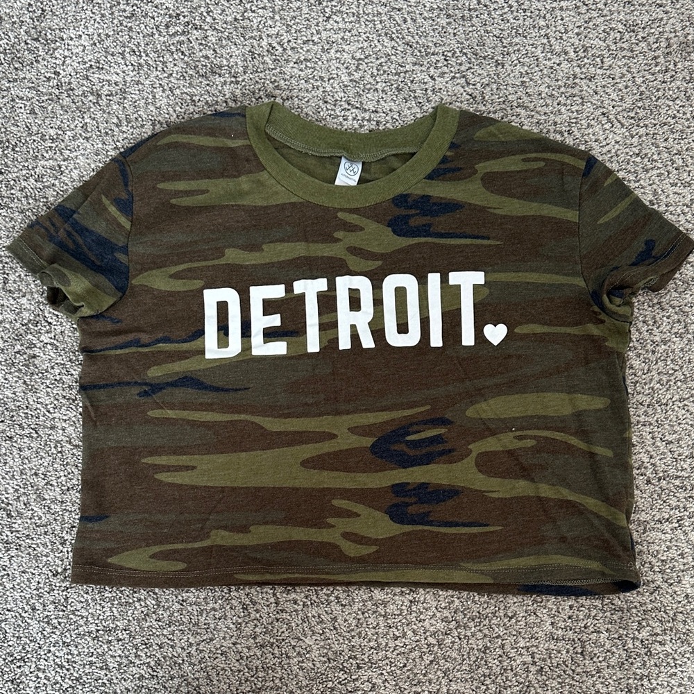 Detroit Camo Crop Top